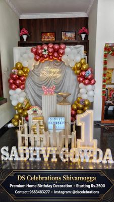 Affordable Birthday Decoration at HOME in Shivamogga - Starting from Rs.2500 | DS Celebrations